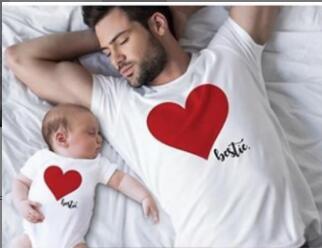 Keyboard Printed Short-sleeved Parent-child Outfit
