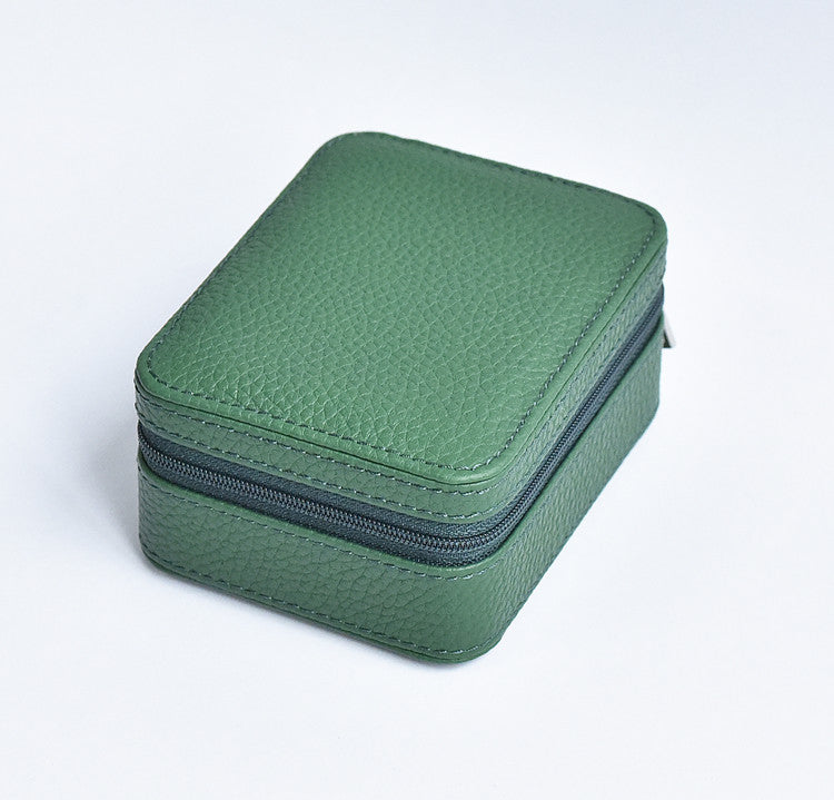 Portable Leather Pocket Watch Storage Box