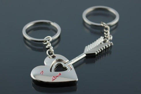 Hot Sale Cute Couple Cat Keychain for Lovers Alloy Fashion Enamel Trinket Ring For Car Key Chain The Birthday Gift llaveros