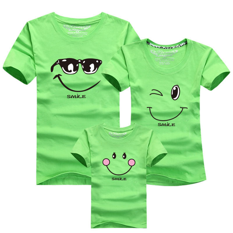 Cotton round neck parent-child outfit