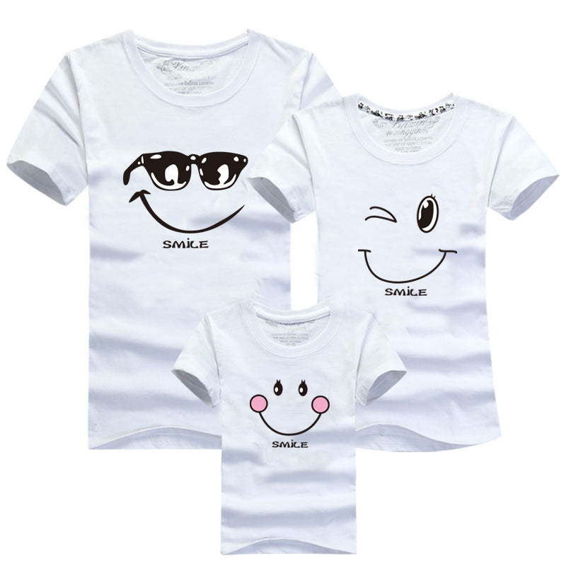 Cotton round neck parent-child outfit