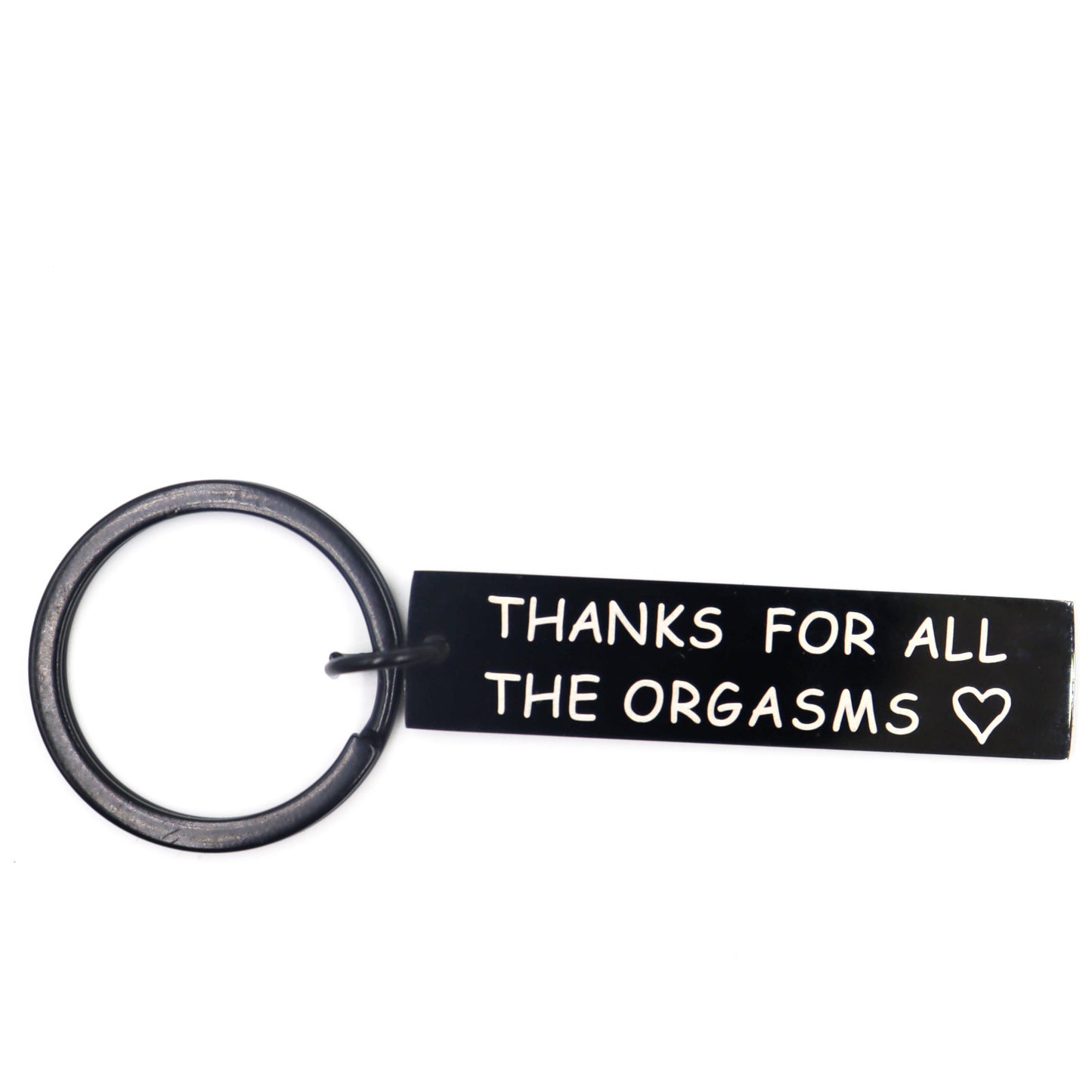 Stainless Steel Keychain Couple Black Humor Gift