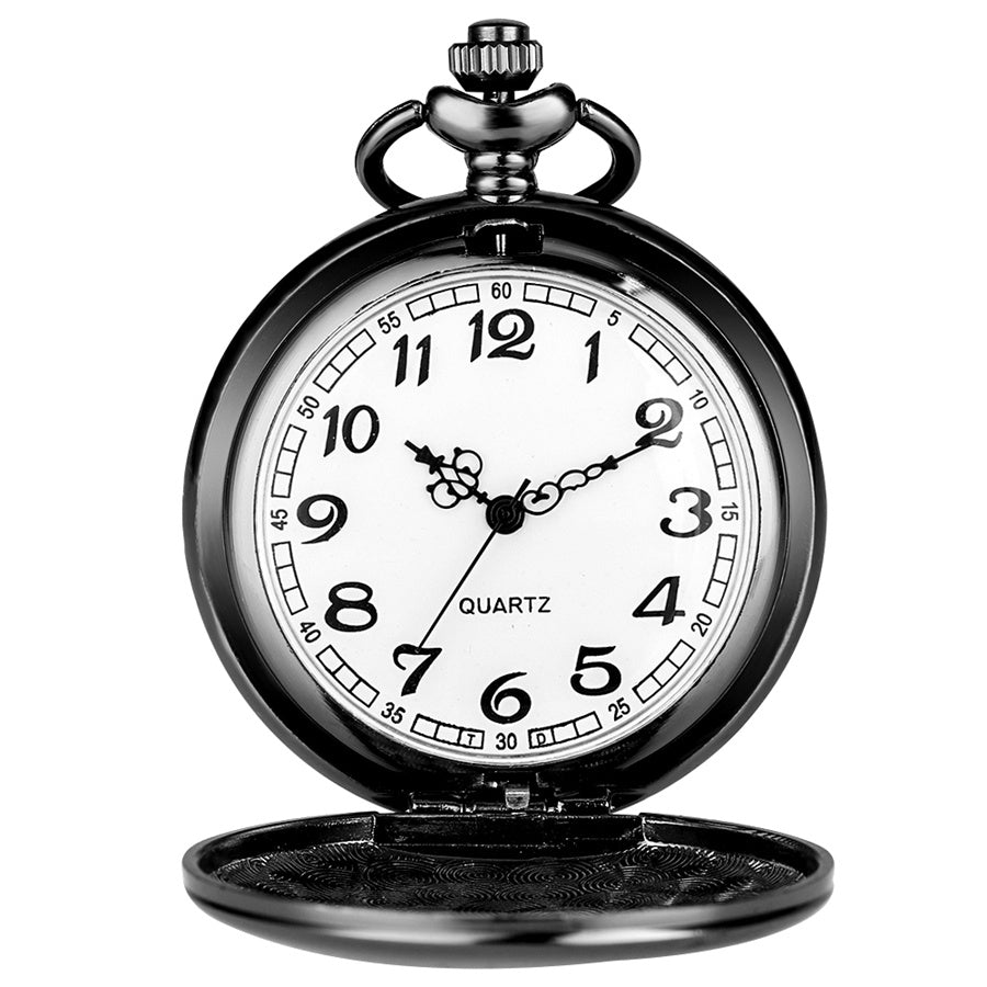 We’re All Mad Here Laser Fashion Quartz Pocket Watch