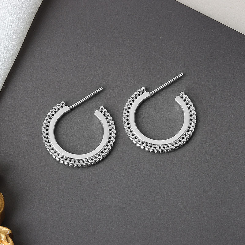 Flat Earrings Earrings Personality Trend Temperament Earrings Earrings