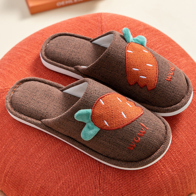 Cartoon radish couple slippers