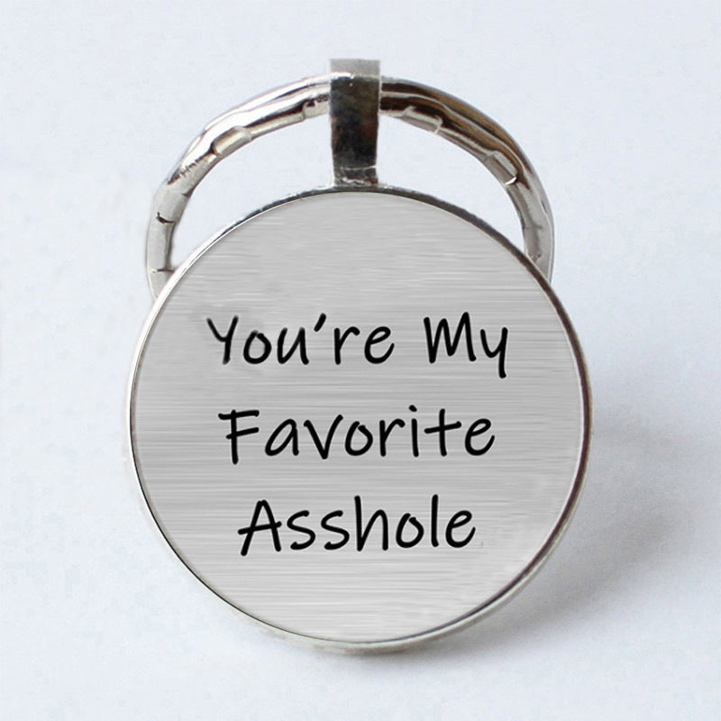 Funny Couple Letter Keychain Pendant Time