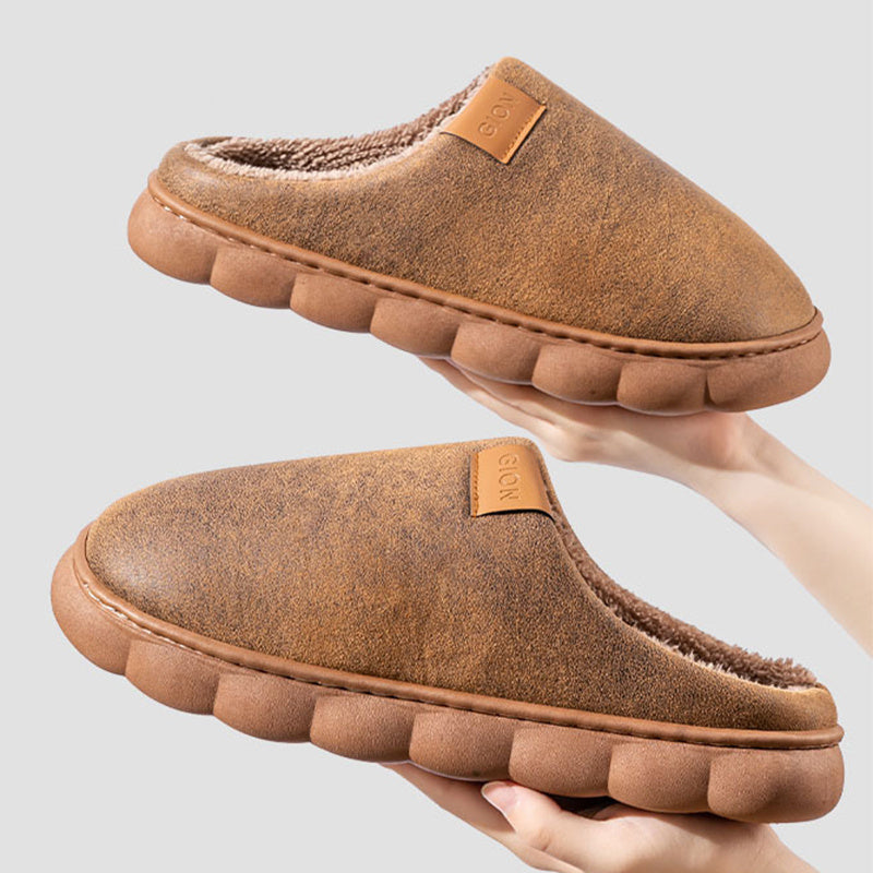 Home Slippers Winter Warm Fleece Shoes Indoor Bedroom Floor Plush Slippers For Women Couple
