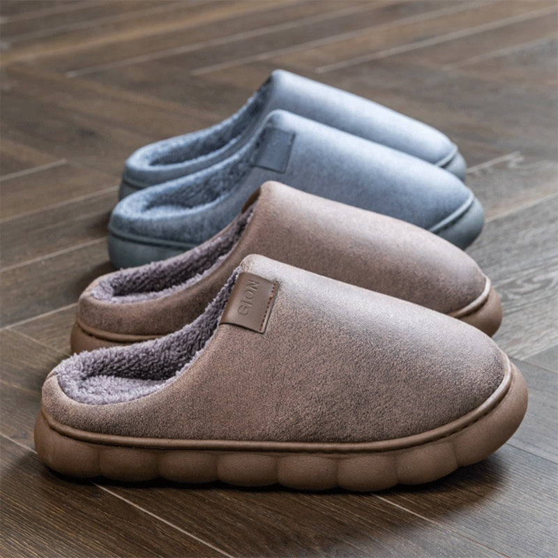 Home Slippers Winter Warm Fleece Shoes Indoor Bedroom Floor Plush Slippers For Women Couple