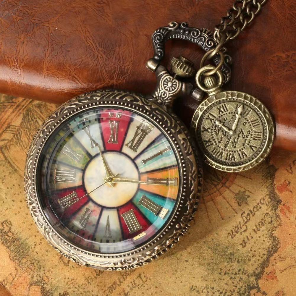 Embossed Lace British Style Pocket Watch