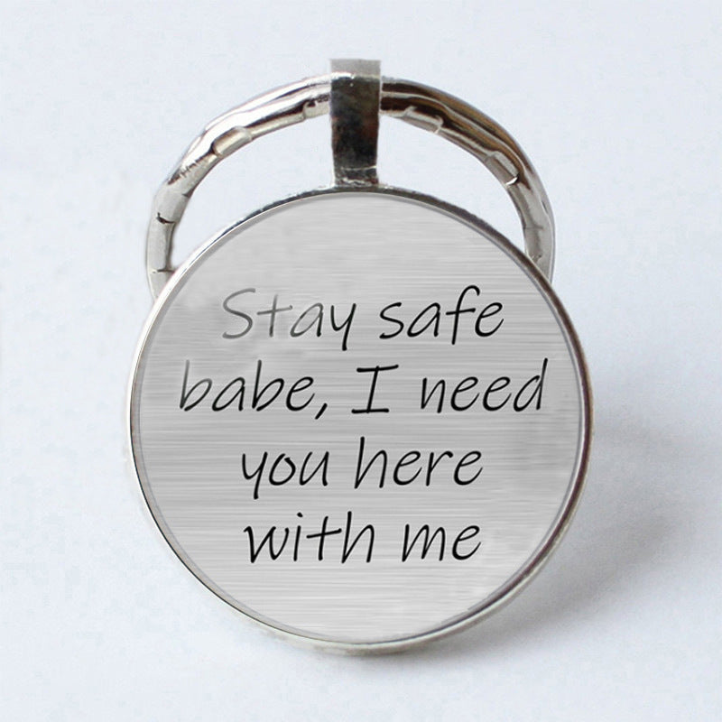 Funny Couple Letter Keychain Pendant Time