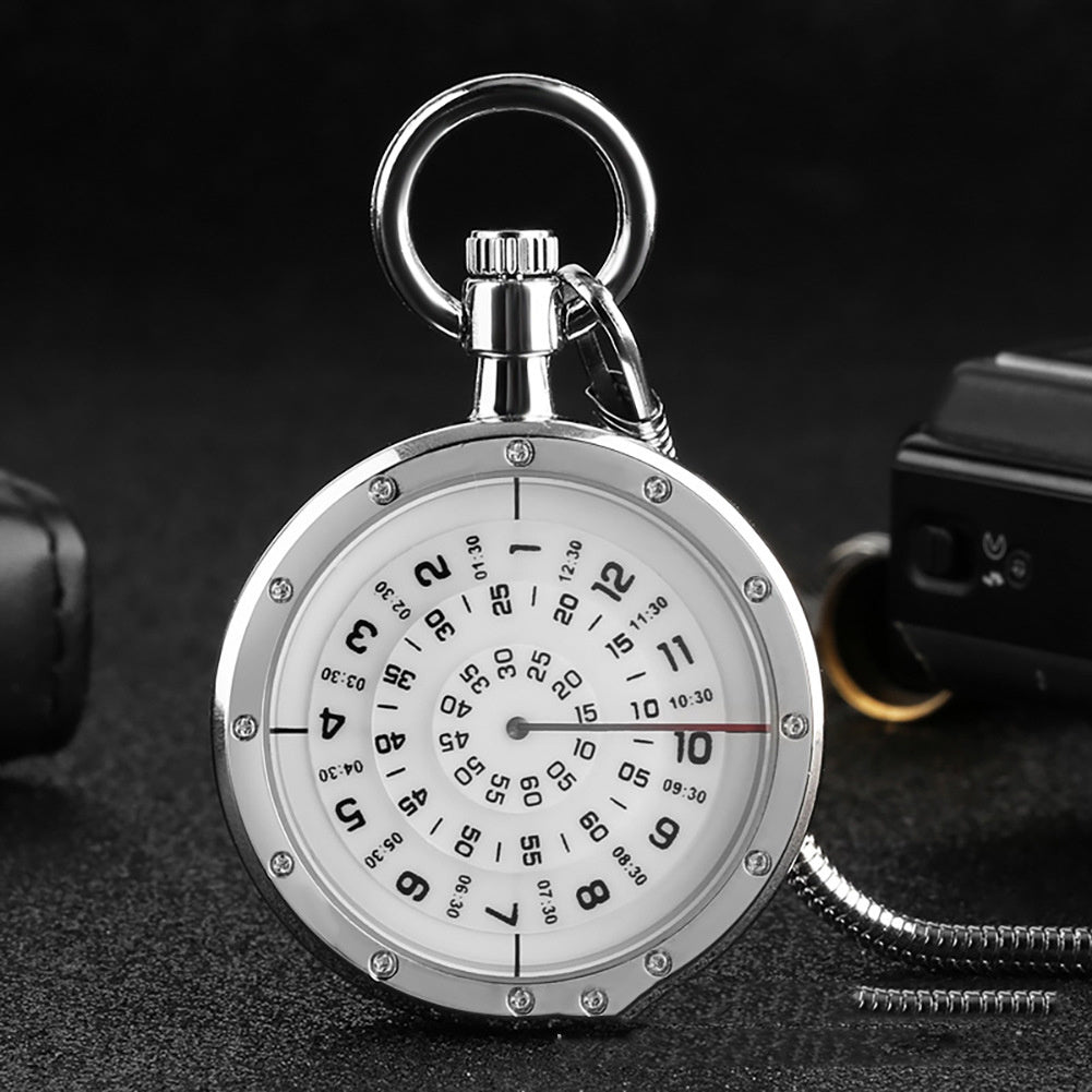 A Variety Of Creative Personality Vortex Snake-shaped Second Plate Waist Chain Quartz Pocket Watch Gift Watch