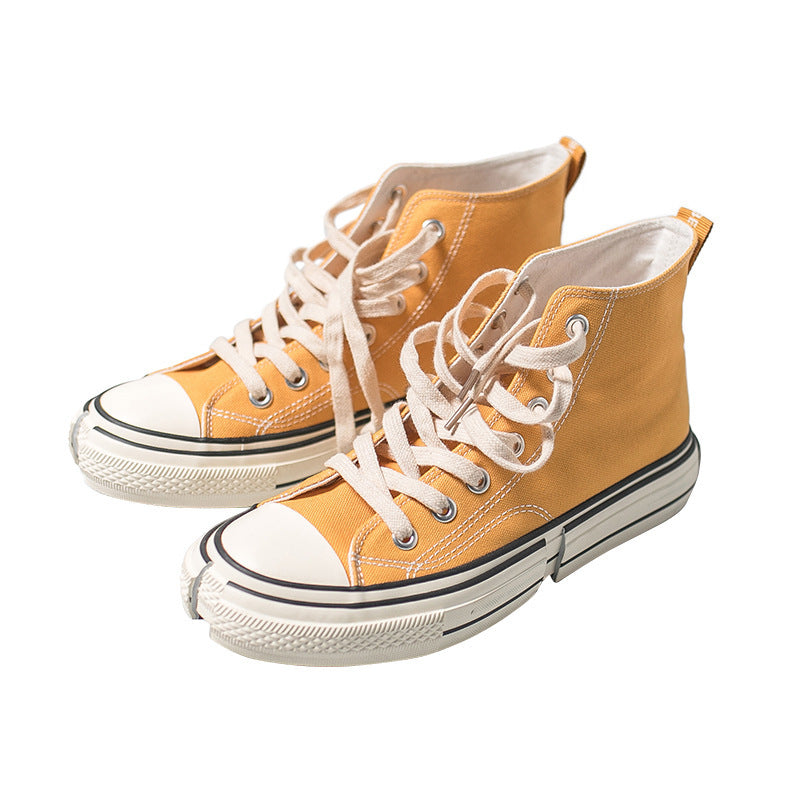 High-tops canvas shoes