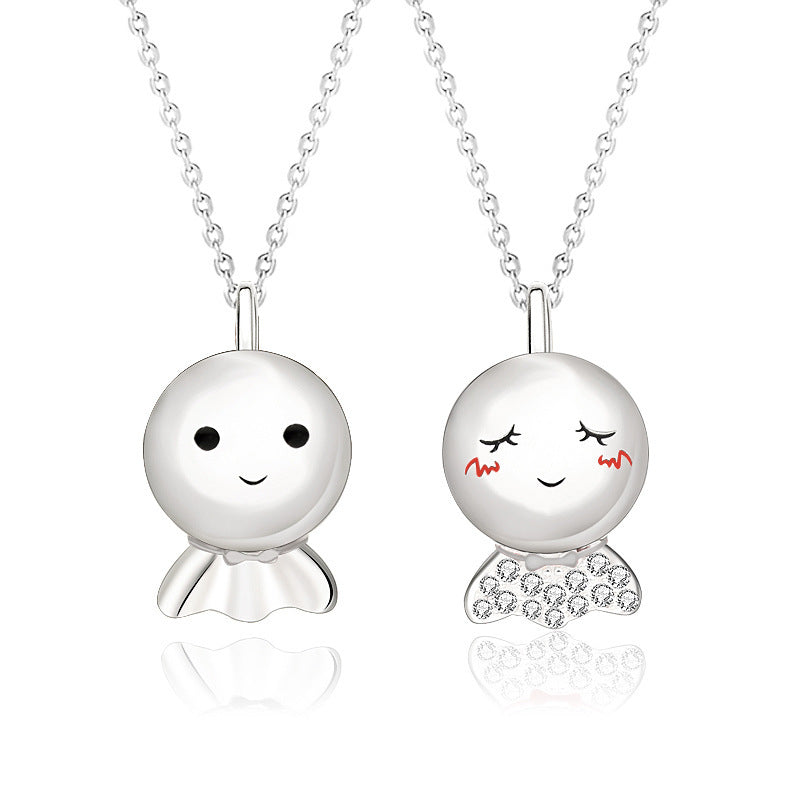 Sunny Doll Couple Necklace Sterling Silver Jewelry