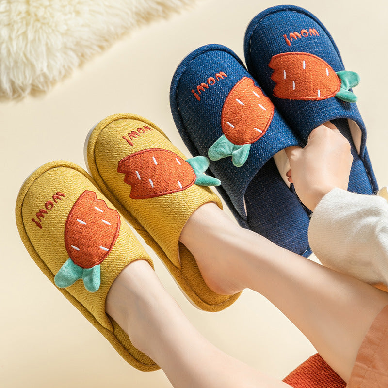 Cartoon radish couple slippers