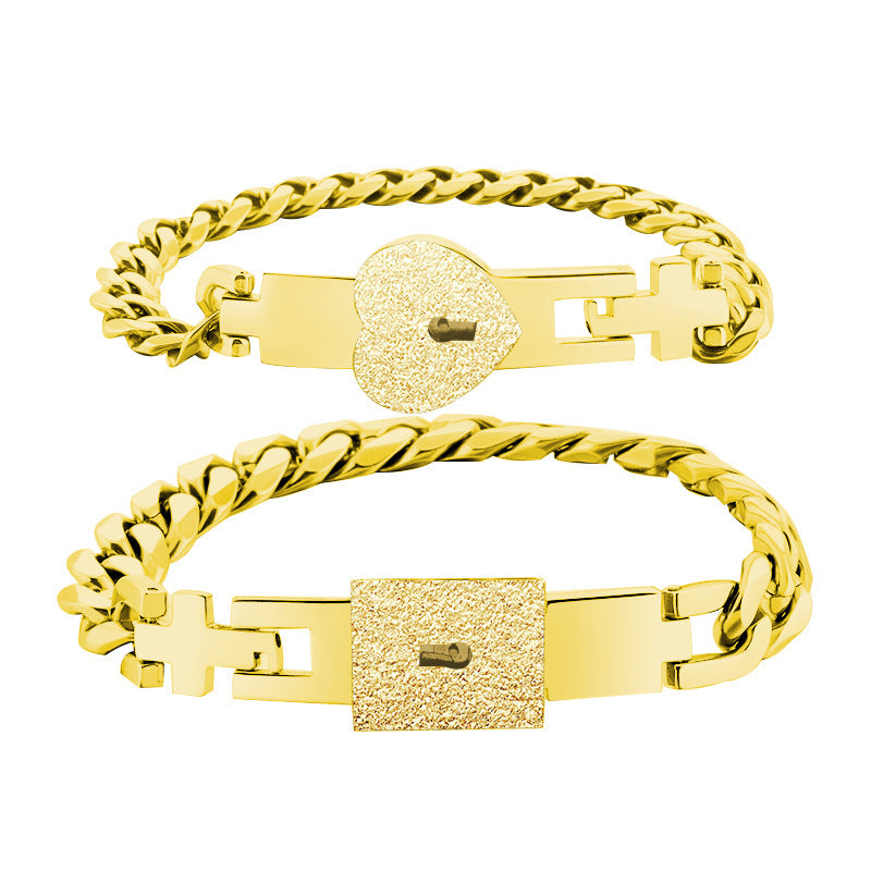 Male and female concentric lock interlock key bracelet