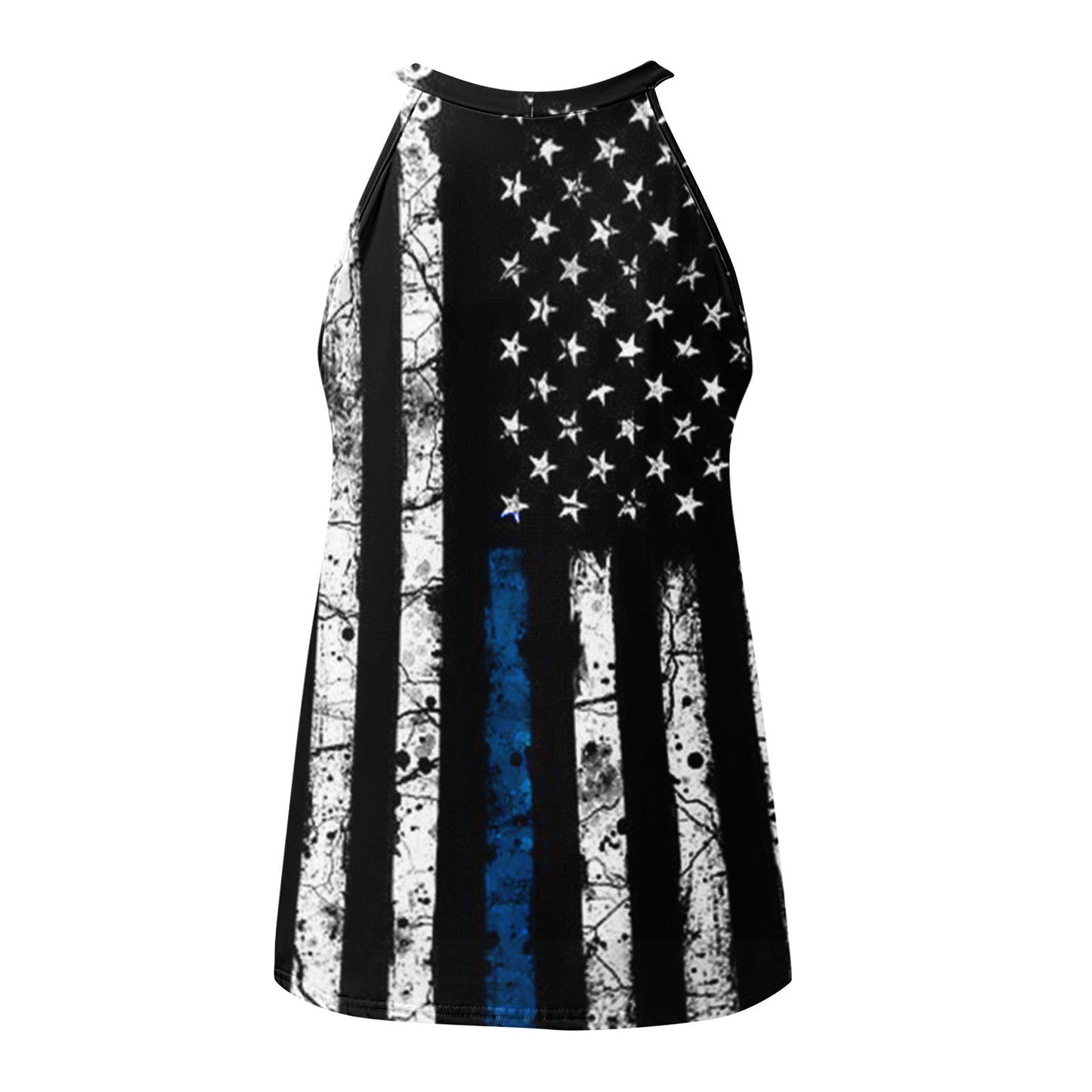 Ladies Fashion Print Loose Tank Top