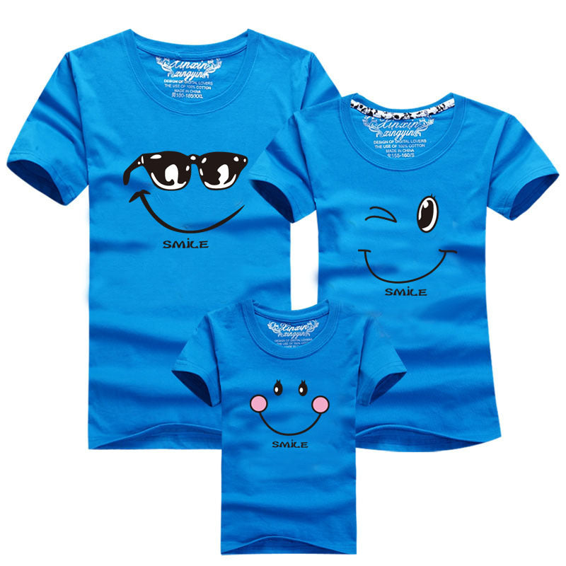 Cotton round neck parent-child outfit