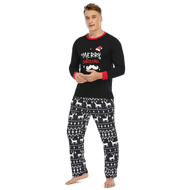 Women's Long Sleeved Trousers Home Service Couple Christmas Pajamas