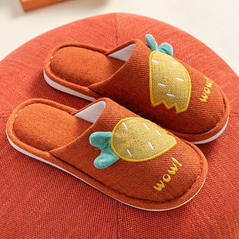 Cartoon radish couple slippers