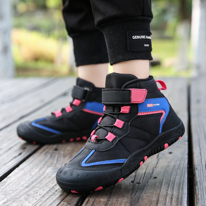 New Fashion High Top Outdoor Children Cotton Casual Shoes