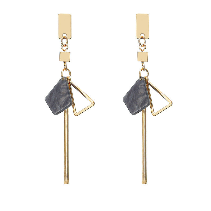 Simple personality geometric earrings long earrings earrings