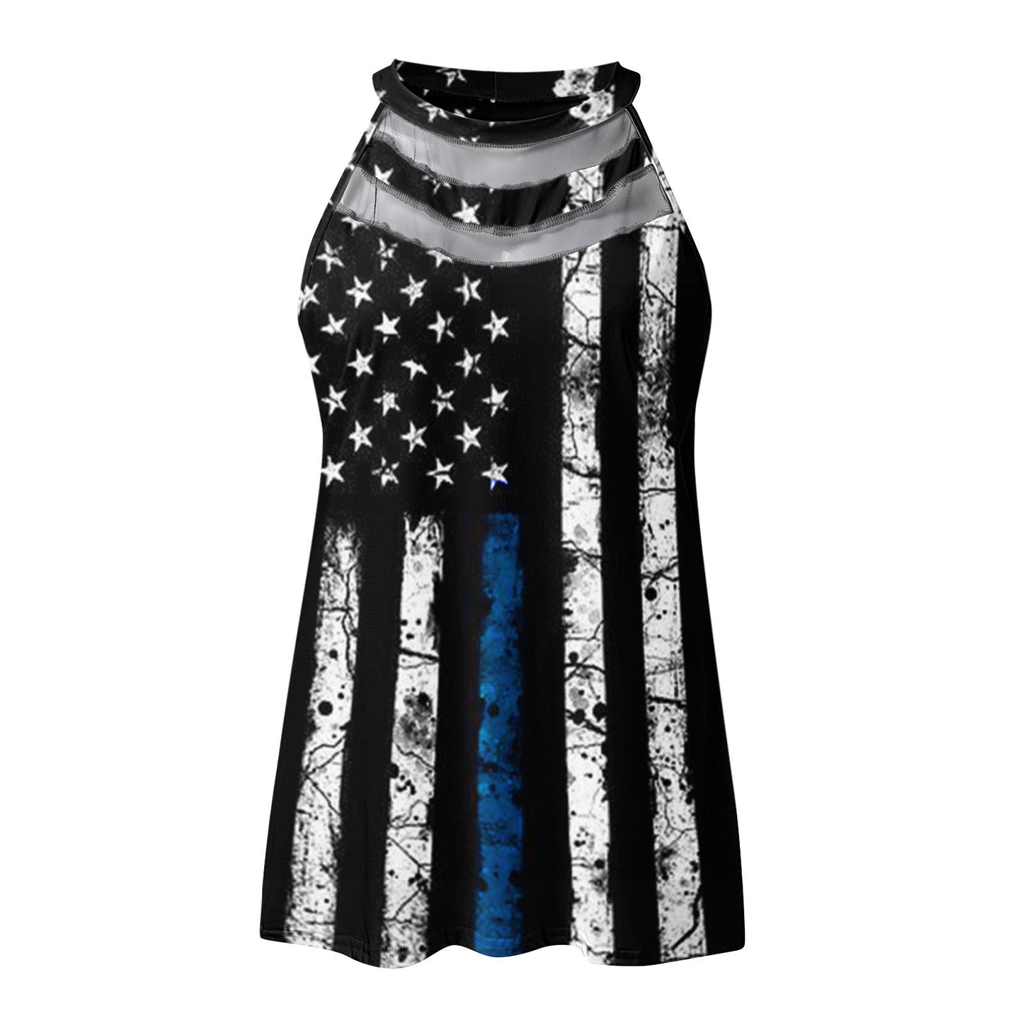 Ladies Fashion Print Loose Tank Top