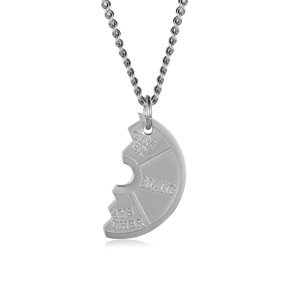 Dumbbell piece couple pendant