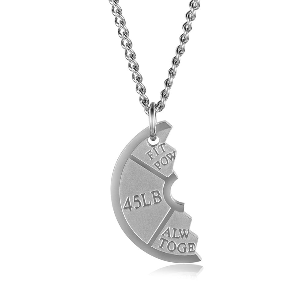 Dumbbell piece couple pendant