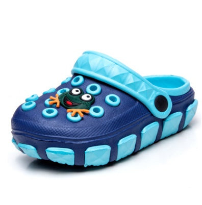 Children's hole shoes Summer new children's slippers Medium big children's slippers Baotou outdoor beach shoes