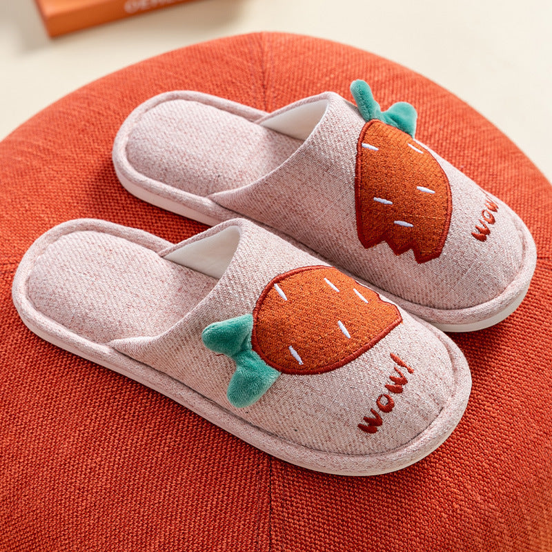 Cartoon radish couple slippers
