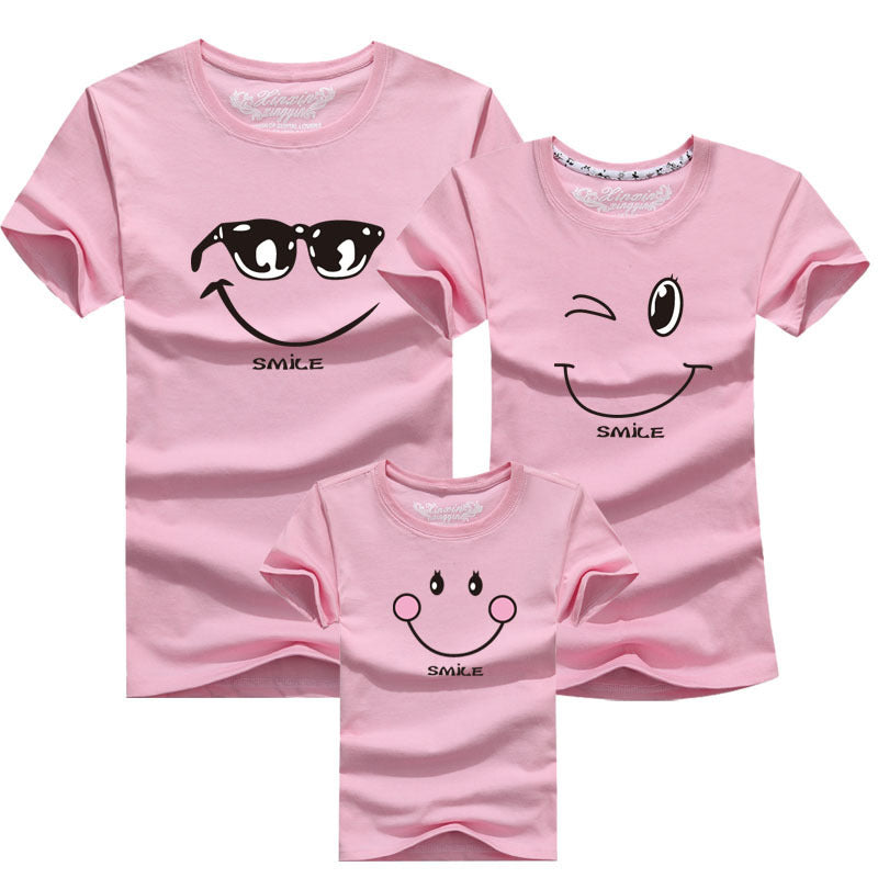 Cotton round neck parent-child outfit
