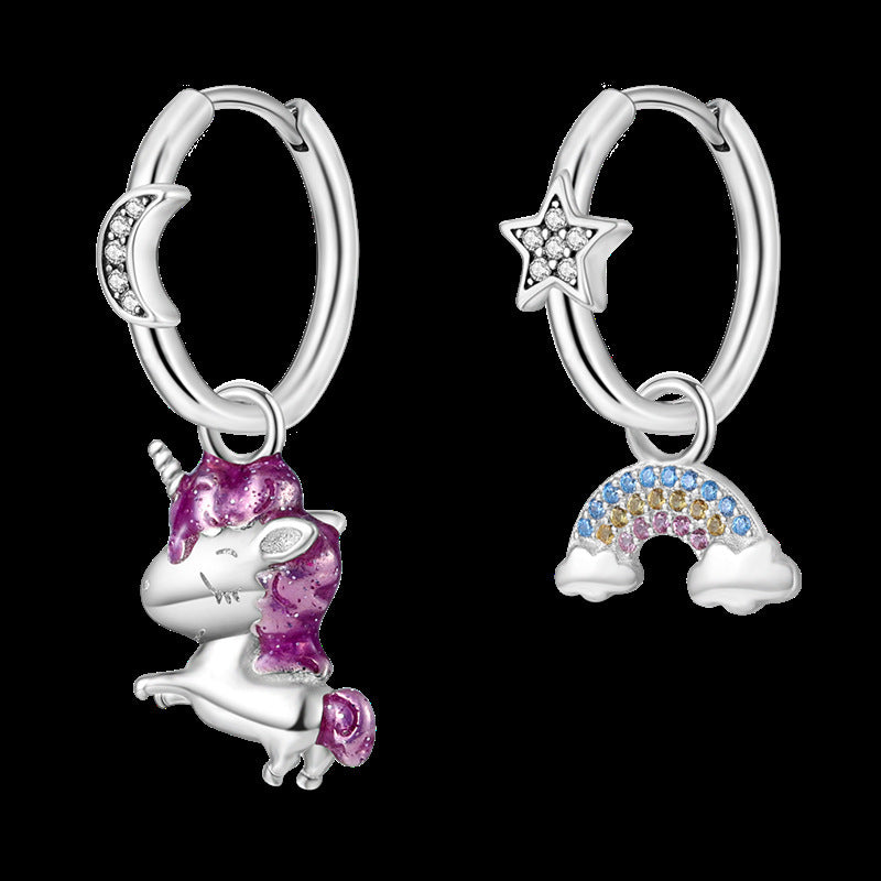 European And American Personality Silver Plated Earrings