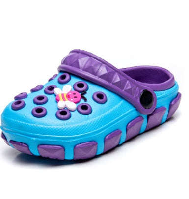 Children's hole shoes Summer new children's slippers Medium big children's slippers Baotou outdoor beach shoes