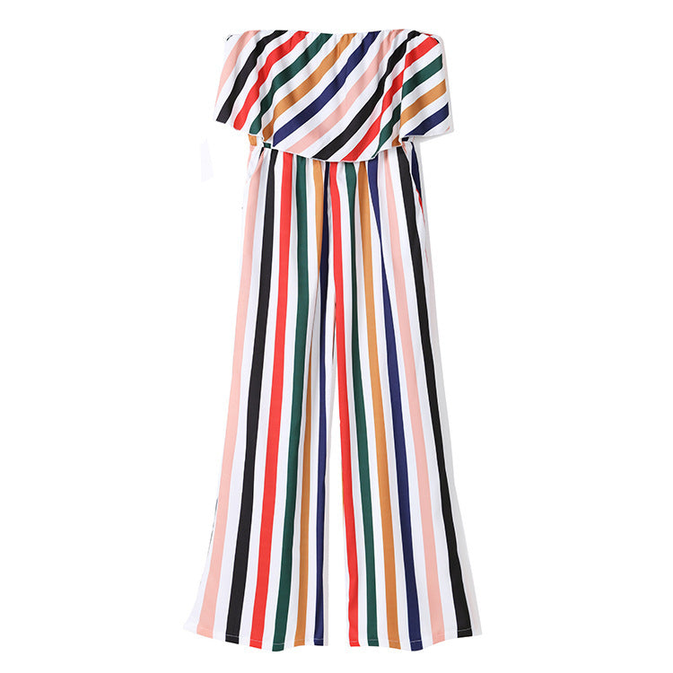 Color stripes parent-child outfit