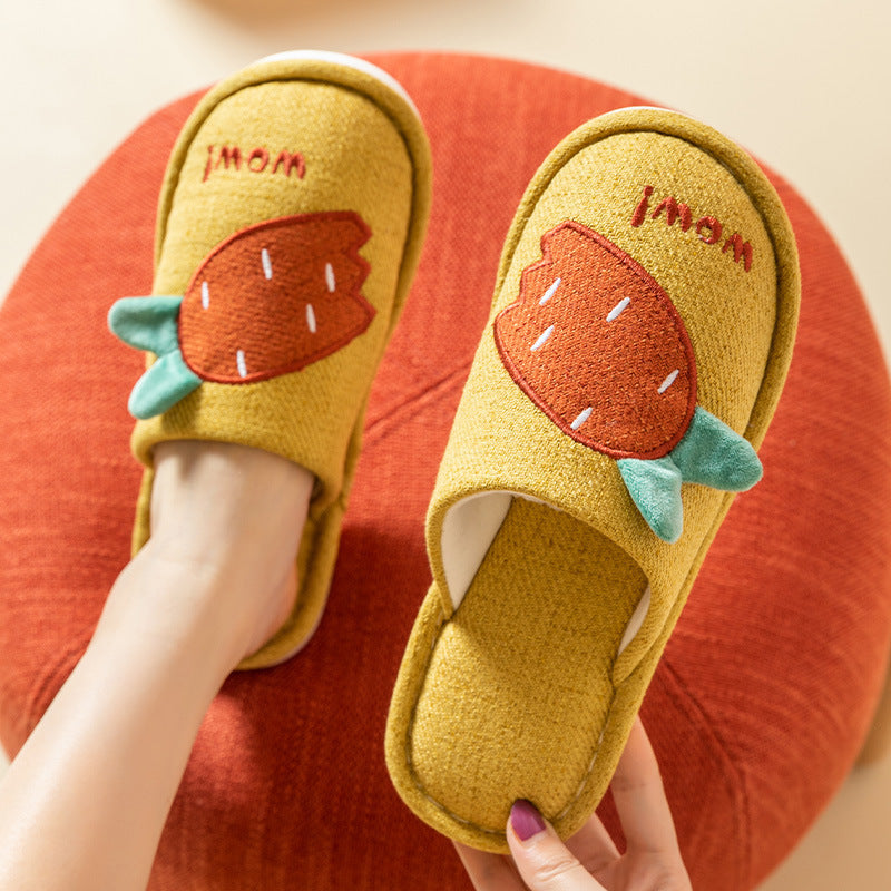 Cartoon radish couple slippers