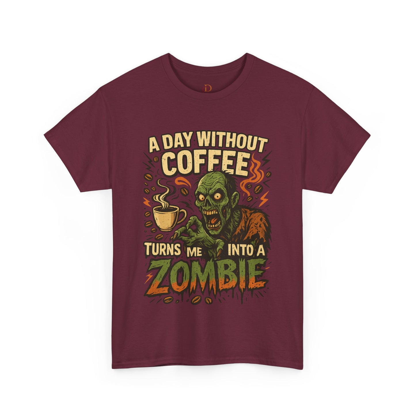 Zombie Tee Shirt for Coffee Lovers