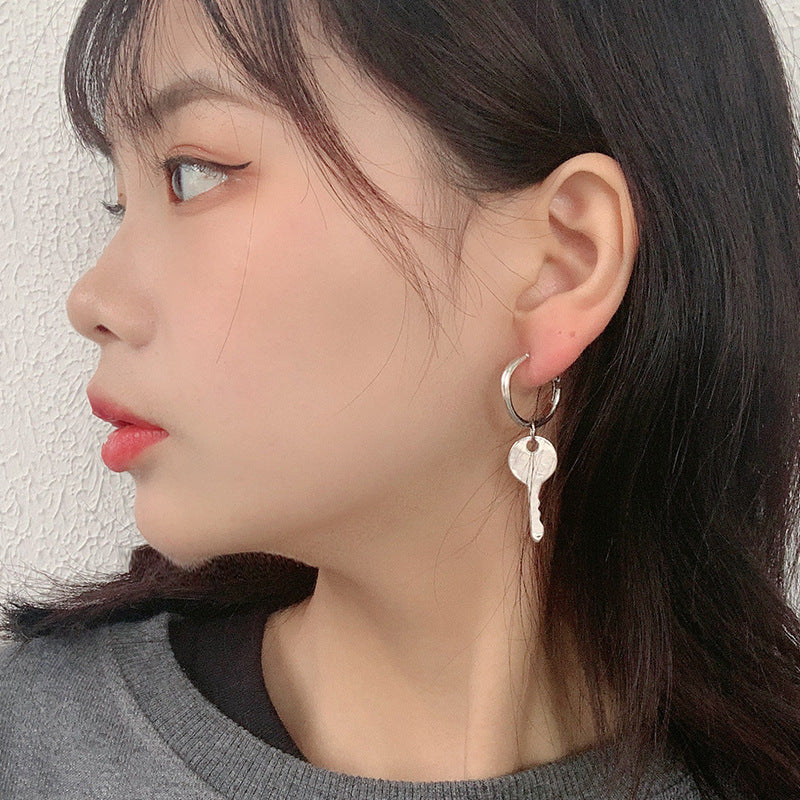 Niche Normcore Bag Personality Asymmetric Earrings