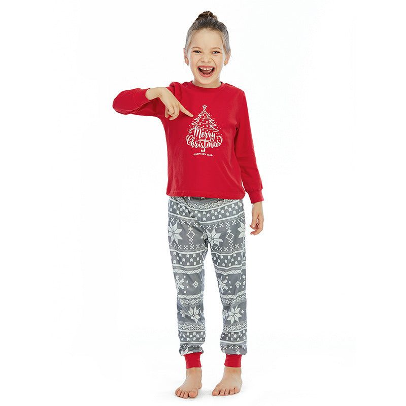 Women's Long Sleeved Trousers Home Service Couple Christmas Pajamas