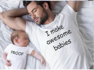 Keyboard Printed Short-sleeved Parent-child Outfit