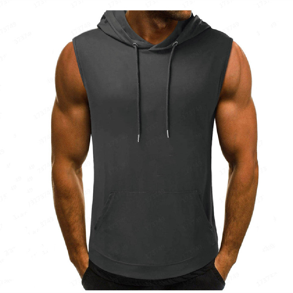 Solid Hooded Tank Top T-shirt