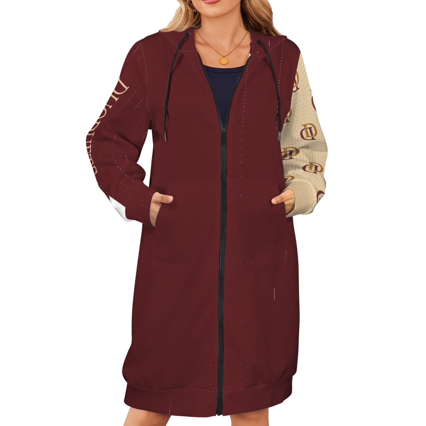 DuoDuet Women's Long Hooded Coat