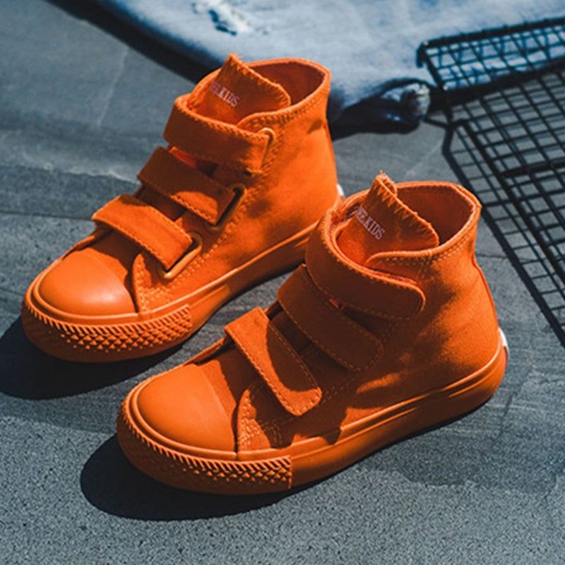 Children's Shoes High Top Candy Color Trend Children's Canvas Shoes Casual Shoes