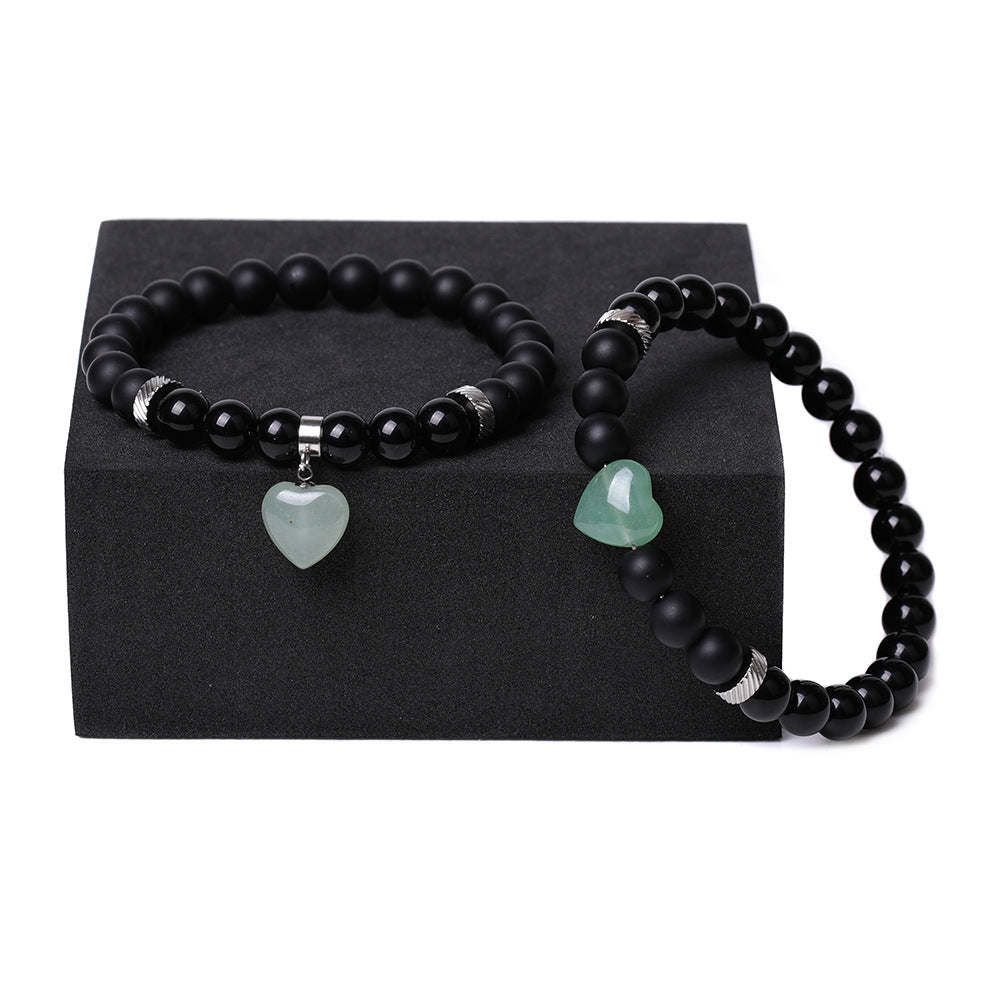 Natural Stone Couple Love Bracelet Suit