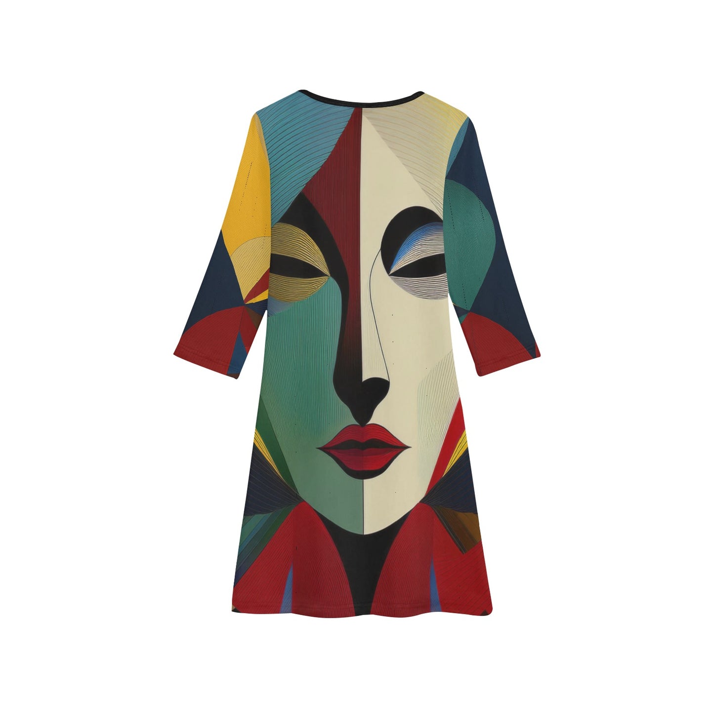 Artistry Face Girls' Long Sleeve Dress Parent Child Outfit