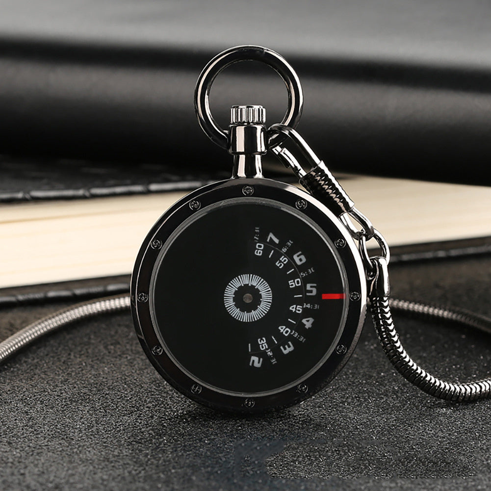 A Variety Of Creative Personality Vortex Snake-shaped Second Plate Waist Chain Quartz Pocket Watch Gift Watch