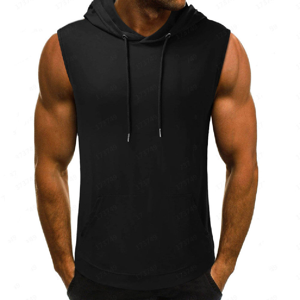 Solid Hooded Tank Top T-shirt
