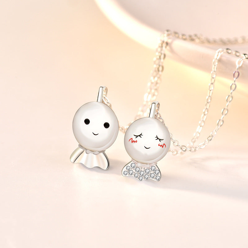 Sunny Doll Couple Necklace Sterling Silver Jewelry