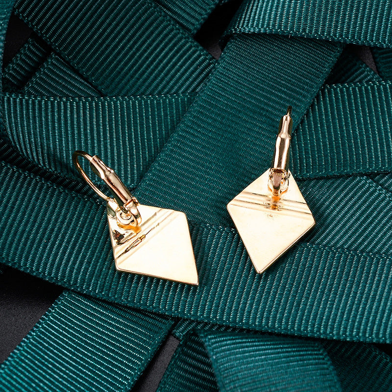 Rhombus Geometric Temperament Personality Earrings