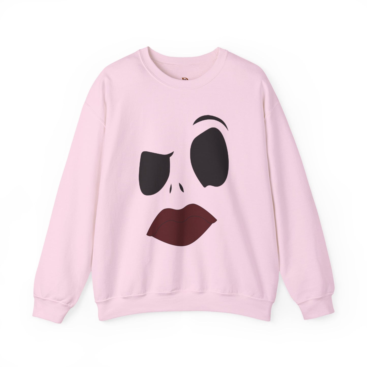 Skull Face Sweatshirt with Lips