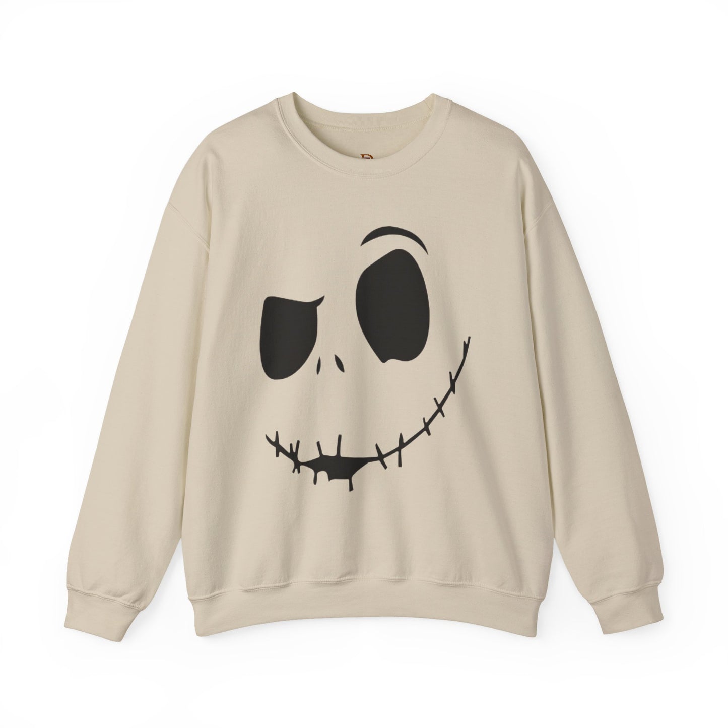 Skull Face Sweatshirt with Stitched Lips